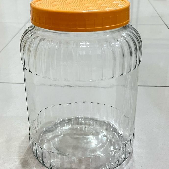 Toples Kaca Jumbo Besar Tutup Plastik Ukuran 5 Liter Tp5Xxl Toples Kue Tutup