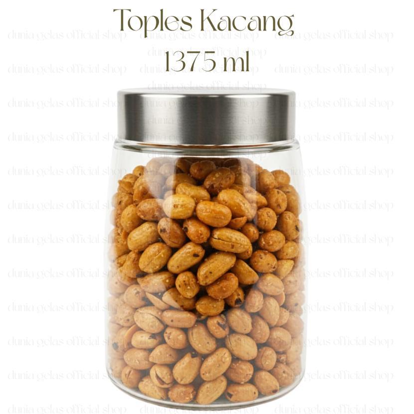 Toples Kaca 1375 Ml / Toples Kacang / Toples Nastar / Toples Kopi / Toples Gula