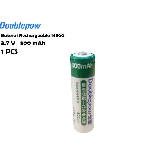 Baterai Rechargeable 14500 Li-Ion 3.7V 800Mah