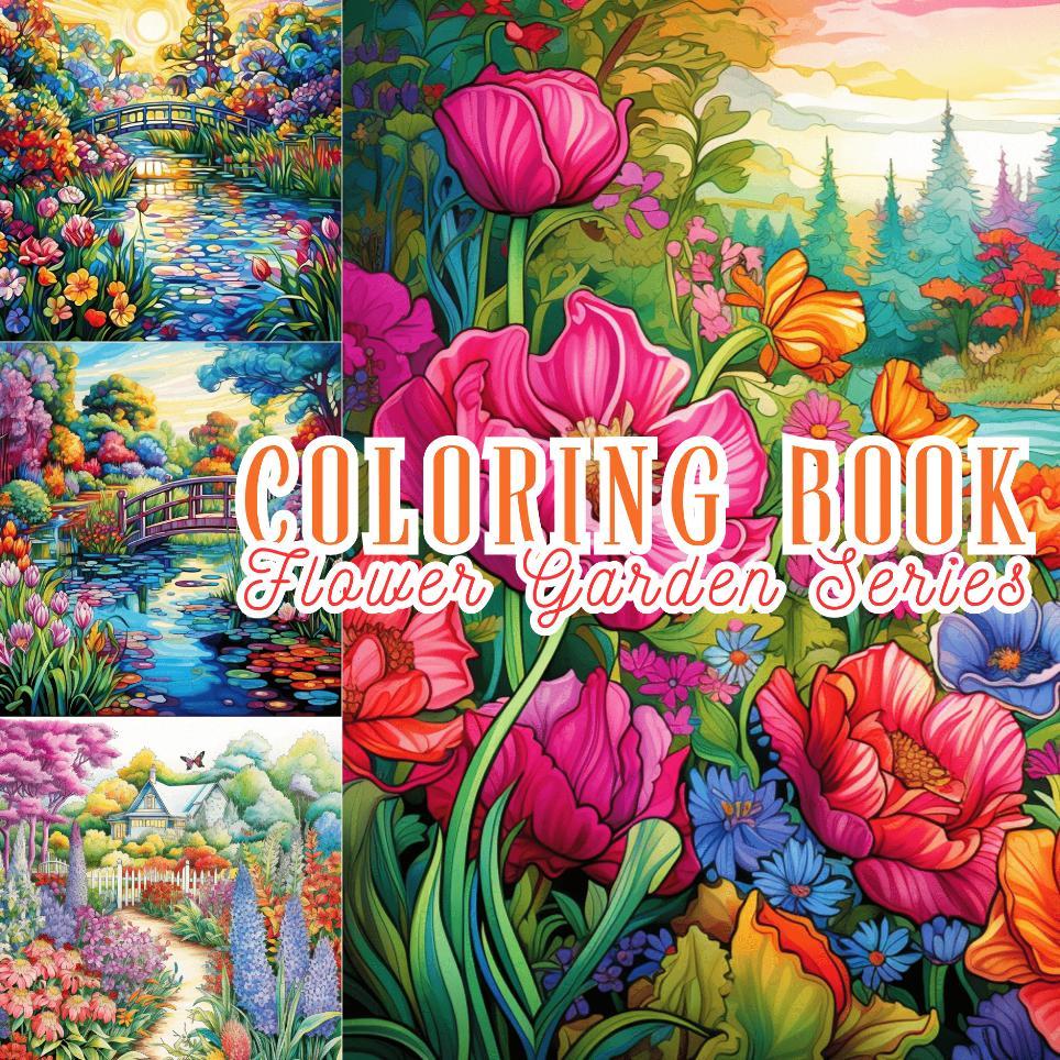 Flower Garden Series Coloring Book