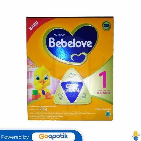 NUTRICIA BEBELOVE 1 USIA 0-6 BULAN 200 GRAM BOX