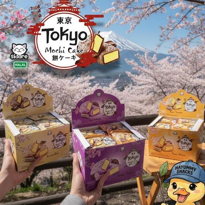 Tokyo Mochi Cake Sidore 1 Dos Isi 4 Box X 20 Pcs + Box Cantique Rasa Tiramisu Coklat & Talas Kenyal 