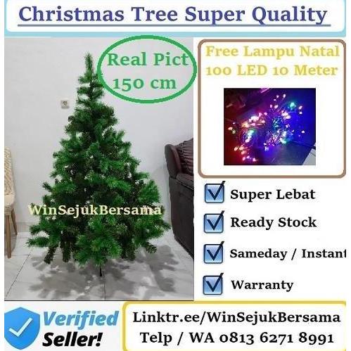Pohon Natal 1,5 Meter + Accesories