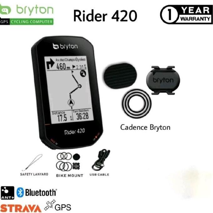 Speedometer GPS Bryton rider 420 bundling sensor Cadence Bryton