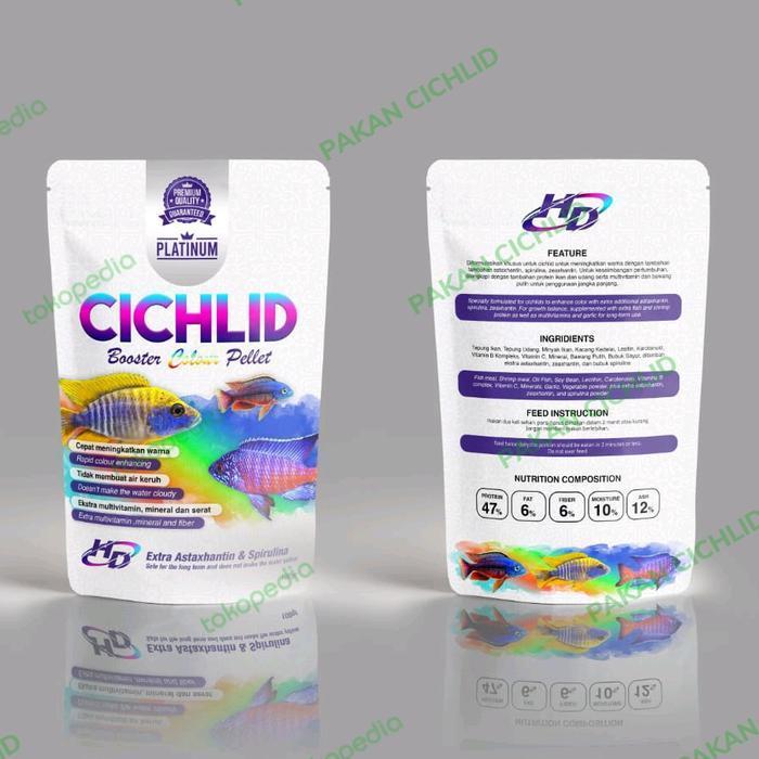 [PAKAN CICHLID] Pelet Ikan HD Platinum 100 gram