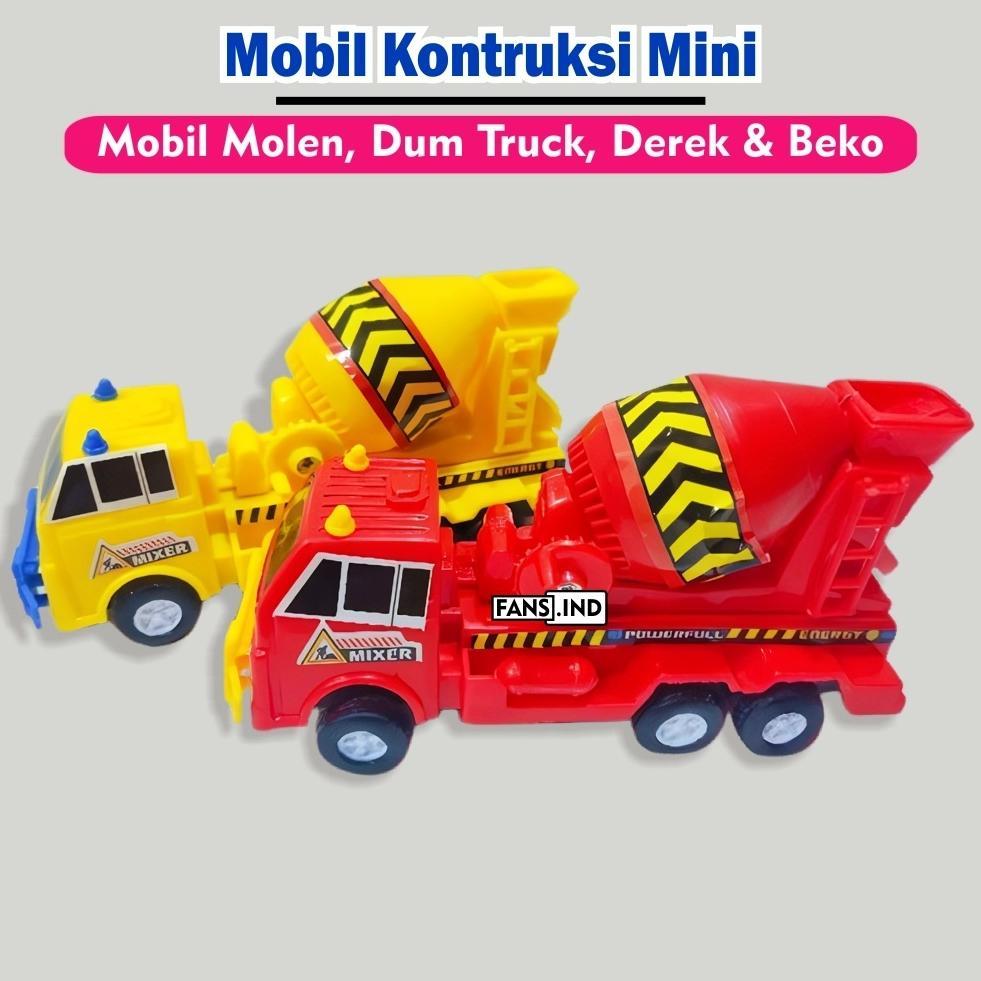 Garansi Mainan Truk Proyek Konstruksi Molen/Bego/Derek/Dump Mini Lengkap