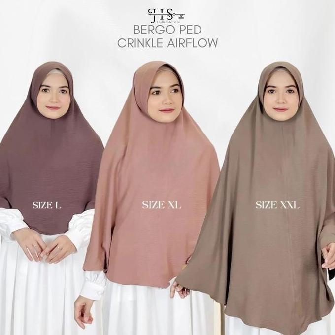 hijab instan crinkle airflow jumbo - kerudung syar'i