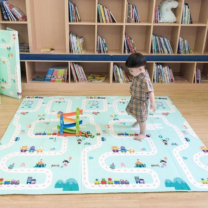 Playmat Premium Bahan XPE | 150x200cm & 180x200 | Tikar Lipat Import