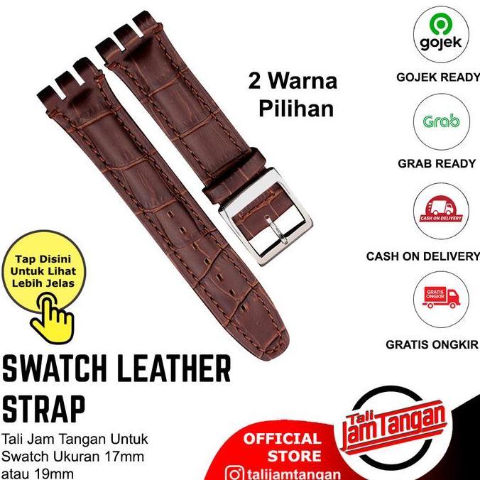 17mm Swatch Croco Leather Strap Tali Jam Swatch Kulit