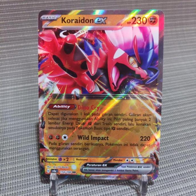 Pokemon indonesia TCG koraidon EX 114/190 RR sv4a