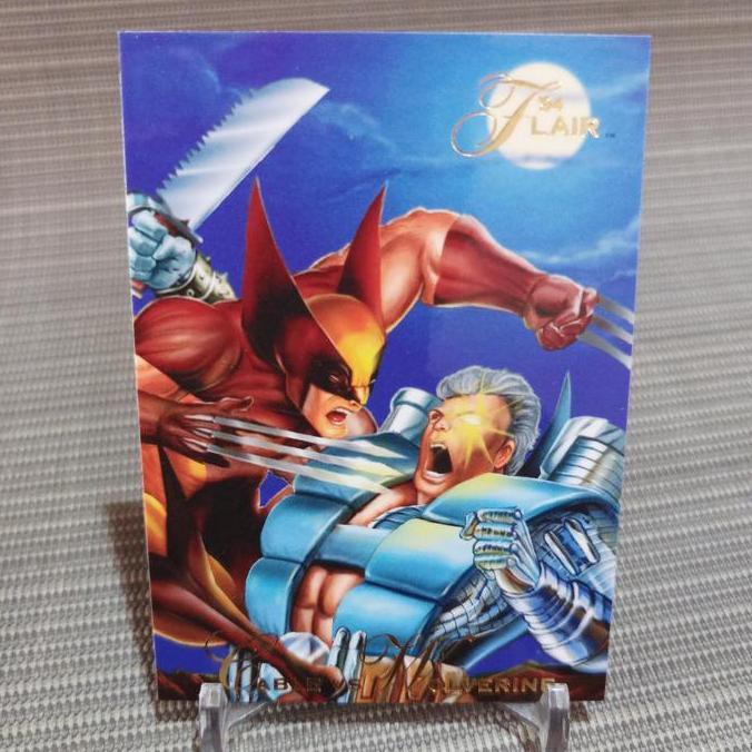 Marvel flair 1994 cable VS wolverine