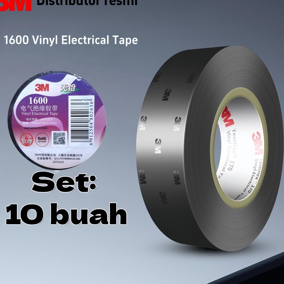 3M Isolasi Listrik Asli Resmi Tahan Panas Dan Air Perekat Kuat Original