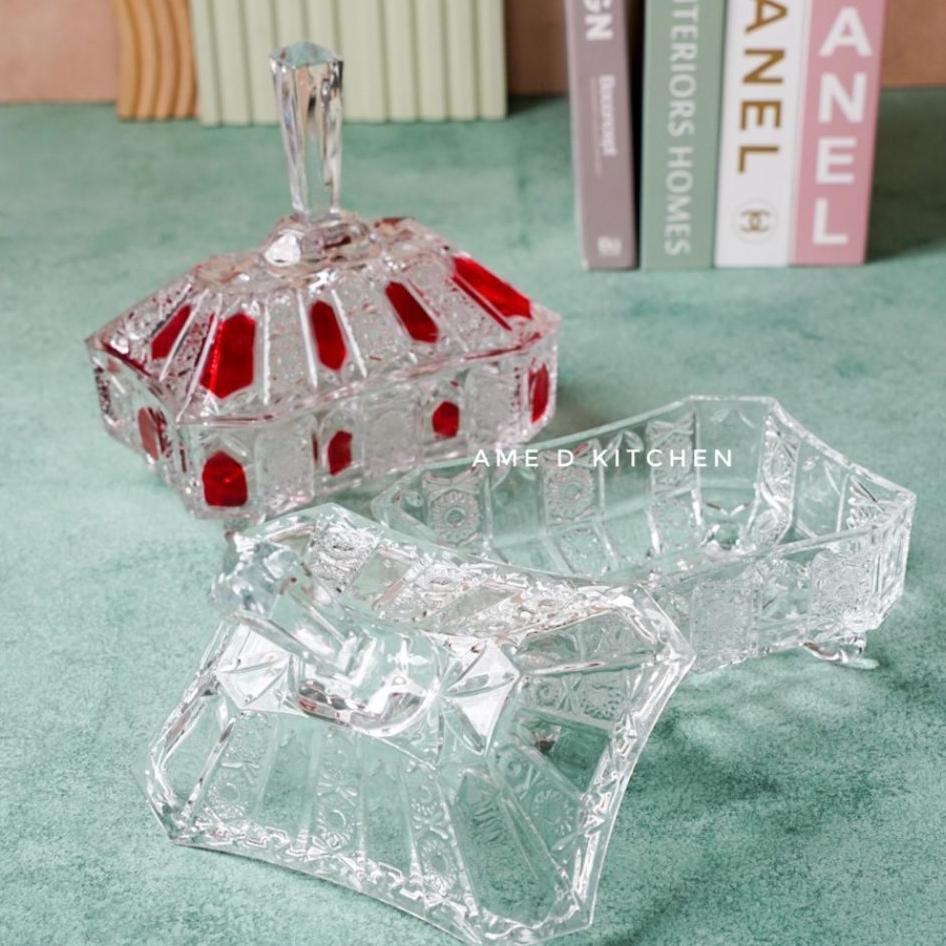 Sale Toples Bijian Kristal Segi Panjang Kaca 2 Warna