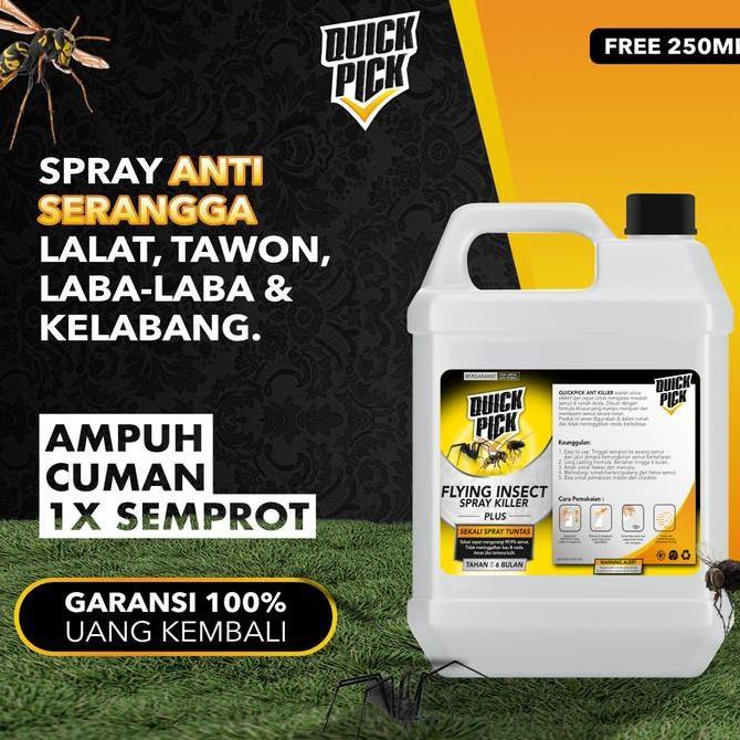 SPRAY ANTI SERANGGA QUICKPICK (GRATIS 250ML) Aromatic Spray Pembasmi LALAT, LABA LABA, TAWON, KELABA