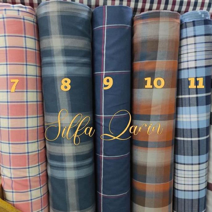 Bahan Katun Kotak Jepang Yandet Garment _ Kain Katun Kotak Yandet Garment