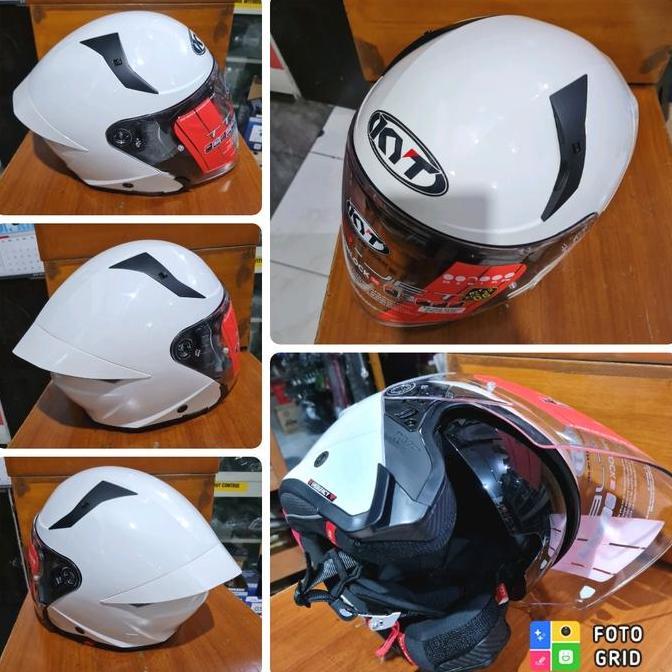 helm kyt ttr jet solid white