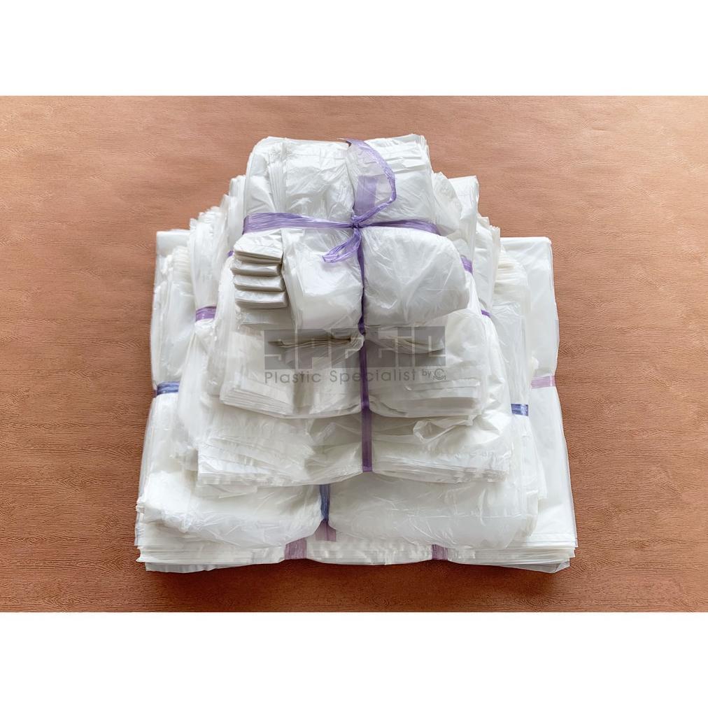 NEW Kresek Kiloan PUTIH Bening Ukuran Kecil Sedang Besar / HD LOS PERKUTUT 15 , 24 , 28 , 35 , 40 [t