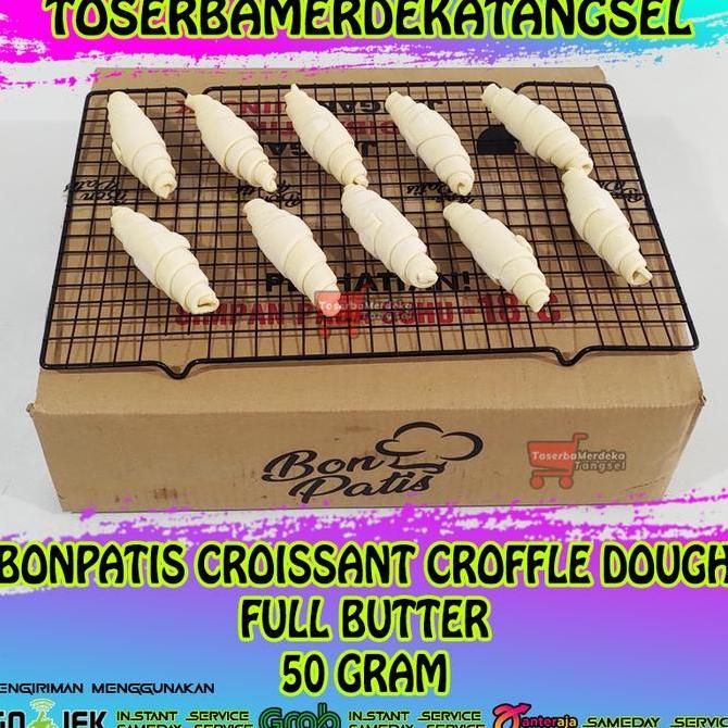 BONPATIS Croffle Croissant Dough Frozen FULL Butter 50gr (Min 10 Pcs)