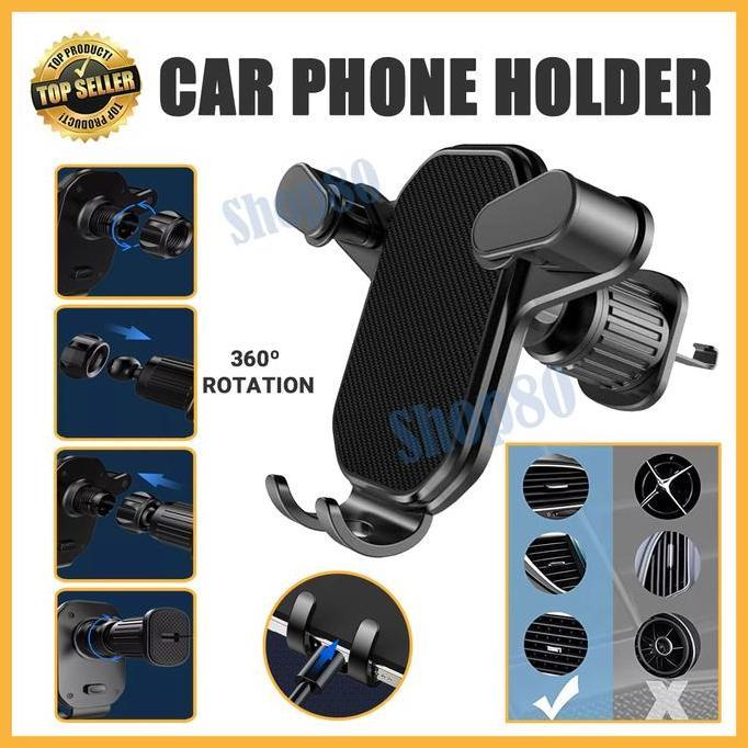 YORKSHIREY Phone Holder Handphone Mobil AC Tempat Dudukan Stand Peyangga HP Phone Lubang Ventilasi A