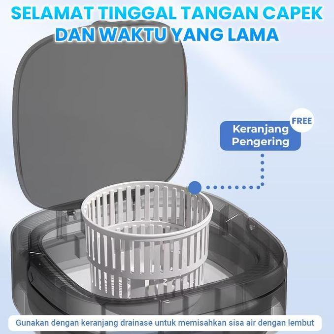 Andrivameiy - Mesin Cuci Mini Lipat Portable 12Liter - Mesin Cuci Dan Pengering