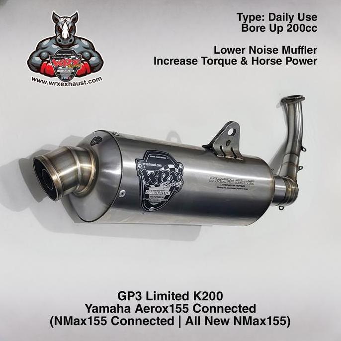 Knalpot WRX GP3 Limited K200 New Aerox155