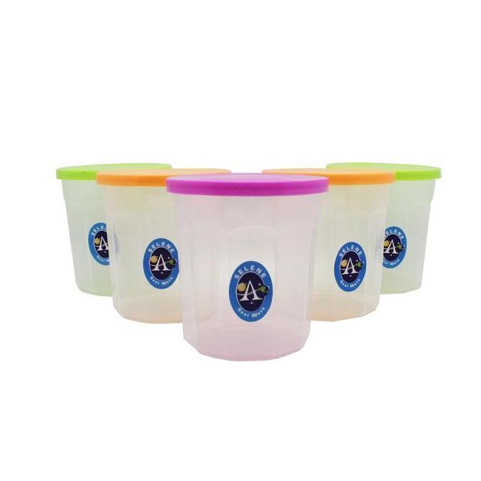 RELMARAMA Toples Plastik Selena 12 Pcs Tempat Penyimpanan 420 ml