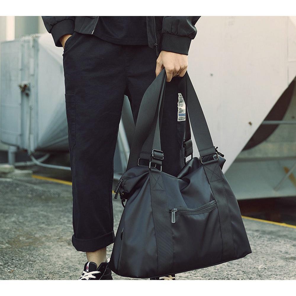 Smalllee Nylon Tas Berjalanan Tas Kemampuan Besar Tas Bagasi Kecil Tas Shoulder Kasual Tas Shoulder 