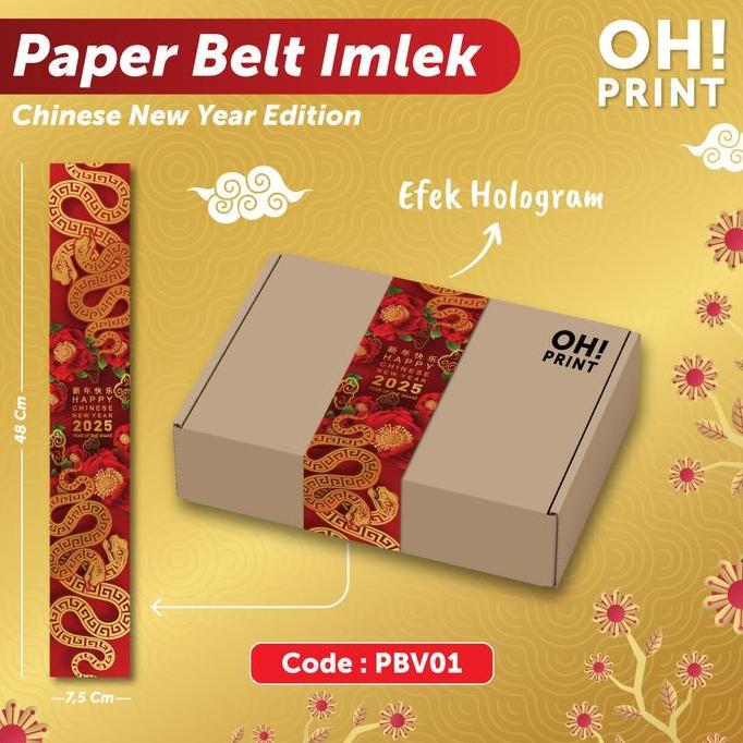 Paper Belt Imlek | Paper Sleeve Imlek | Sabuk Box Imlek | Belt Hampers