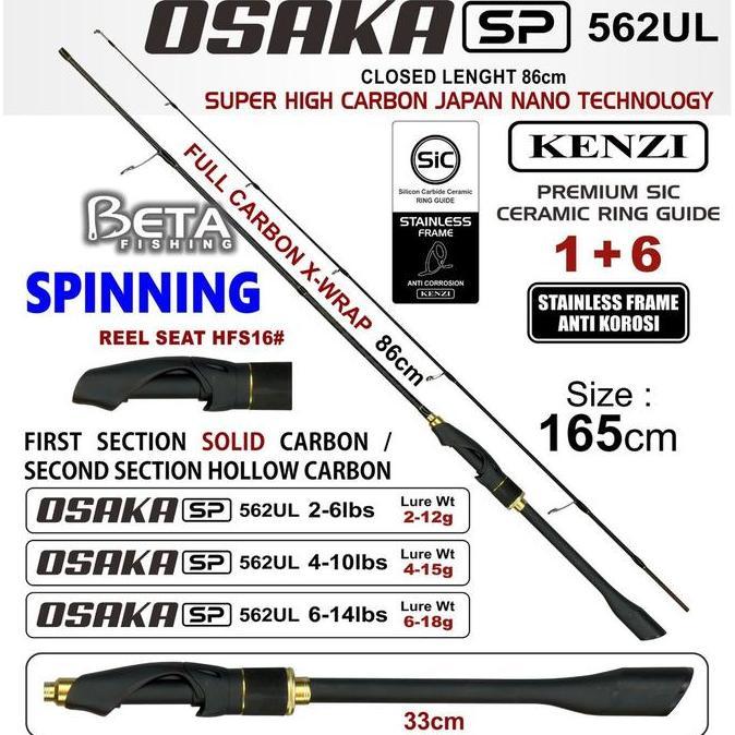 ROD JORAN KENZI JORAN OSAKA SP 562 UL bahan Japan Solid Carbon Kenzi SIC