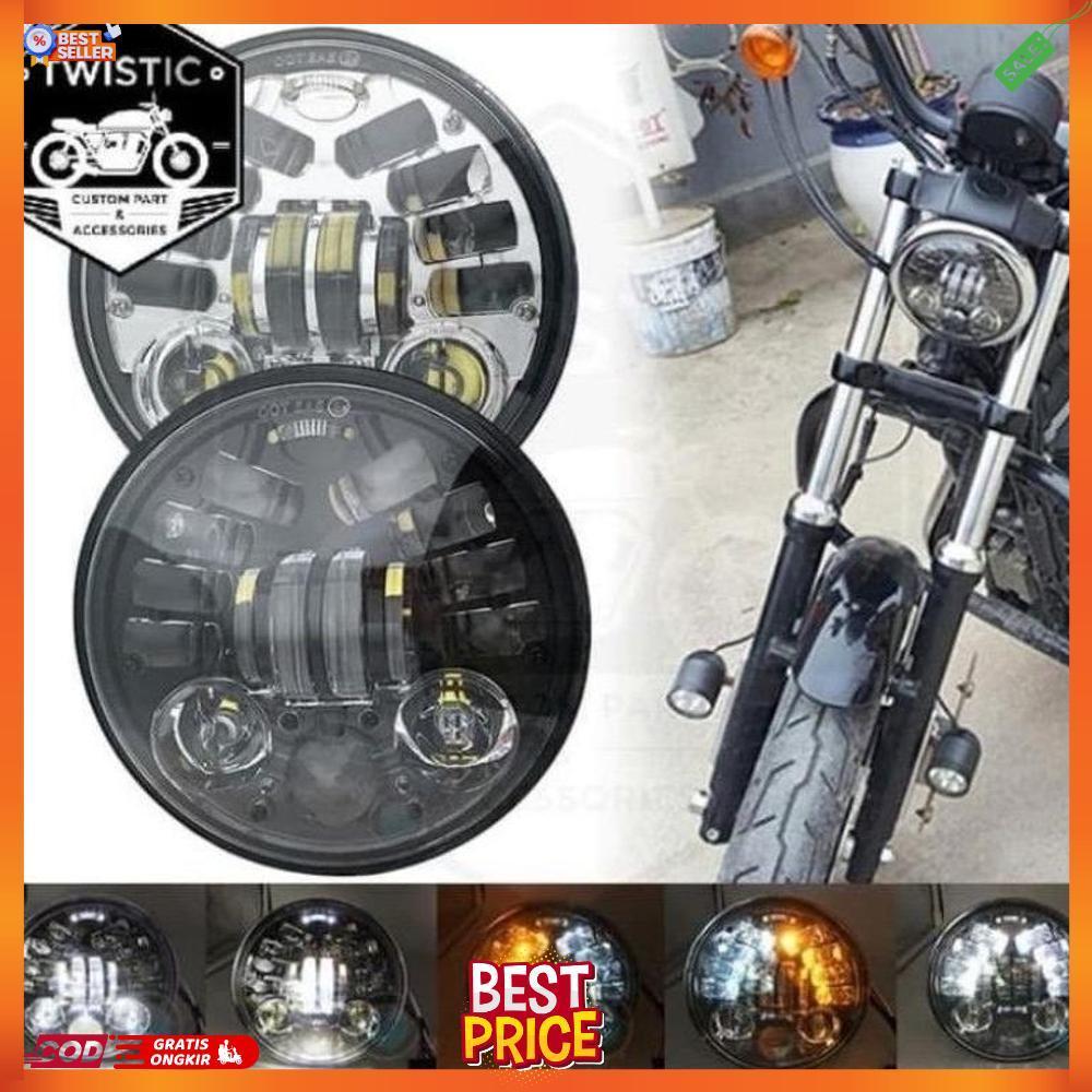 Lampu Daymaker 5,7Inch 7Inch 16Led 19Led Reflektor Headlamp Lampu Depan Cb Japstyle Megapro [S5]