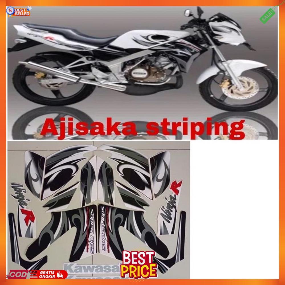 Stiker Ninja R 2012 Putih Striping Ninja R 2012 Putih Stiker Striping Lis Lea Kawasaki Ninja R 2012 
