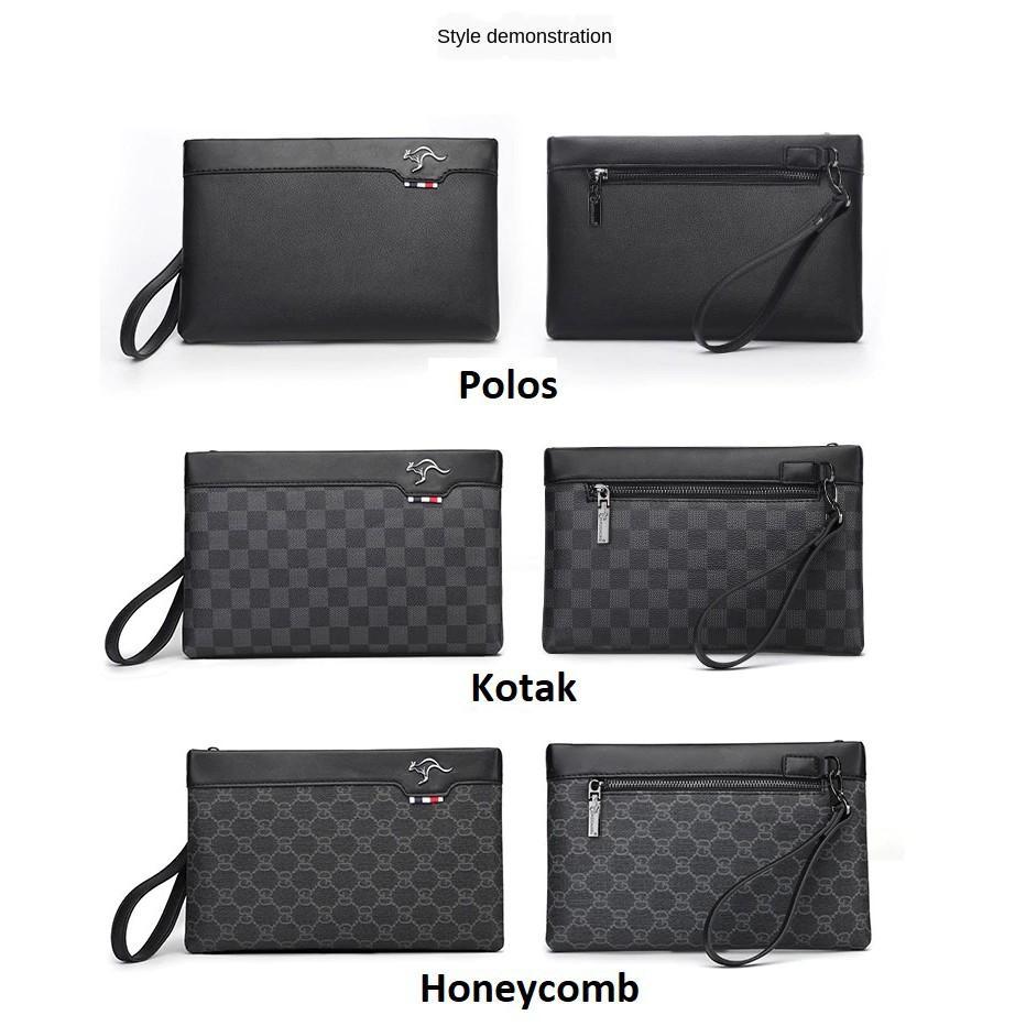 Tas Tangan Pria Cowok Import 05 Model Vegas Terbaru/Clutch Pria Cowok/Handbag Dompet Pria Kulit