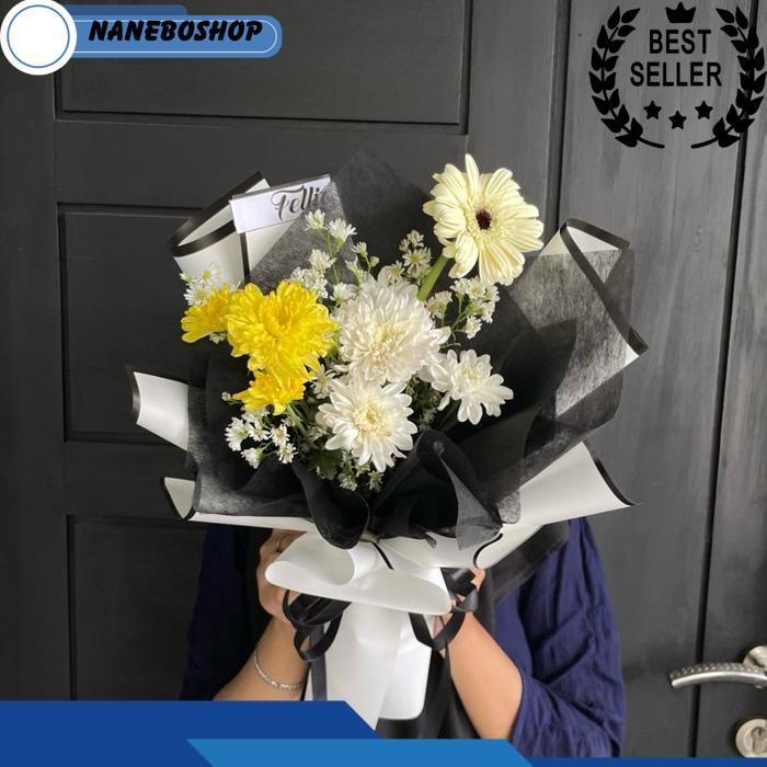 Buket Bunga Segar Aster Pikok Gerbera Palembang 5/18