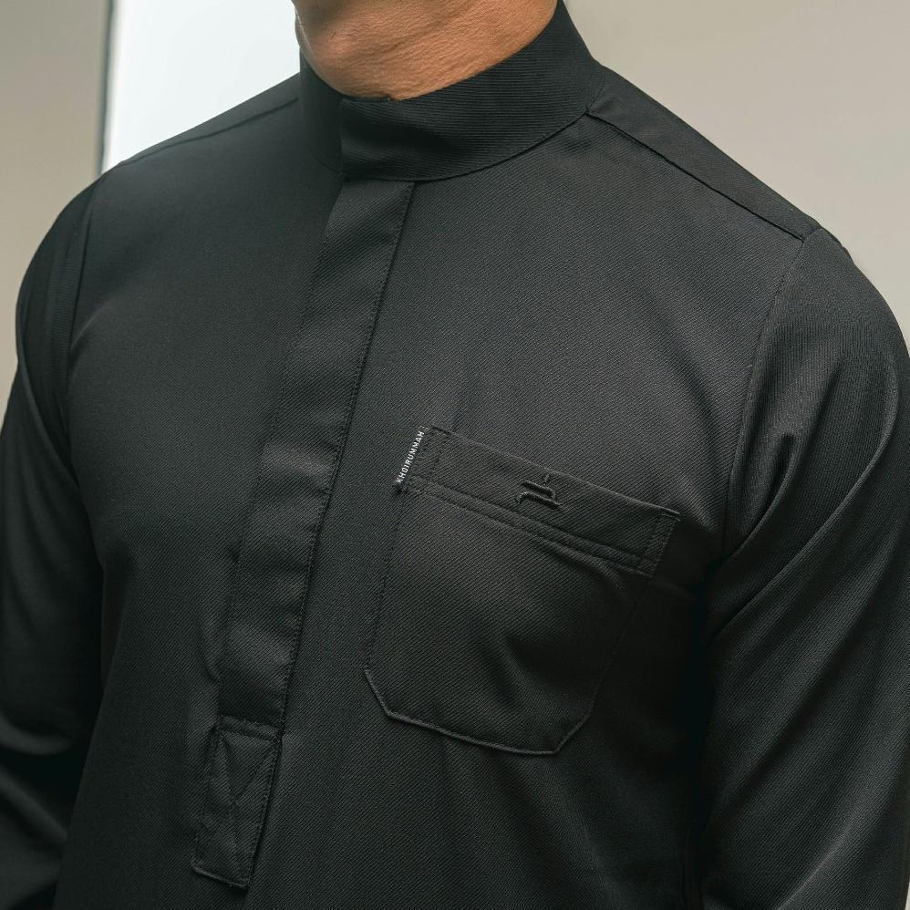 CUCI GUDANG KHOIRUMMAH Jubah Sultan | Jubah Polos Sultan | Gamis Pria Dewasa Lengan Panjang | Black
