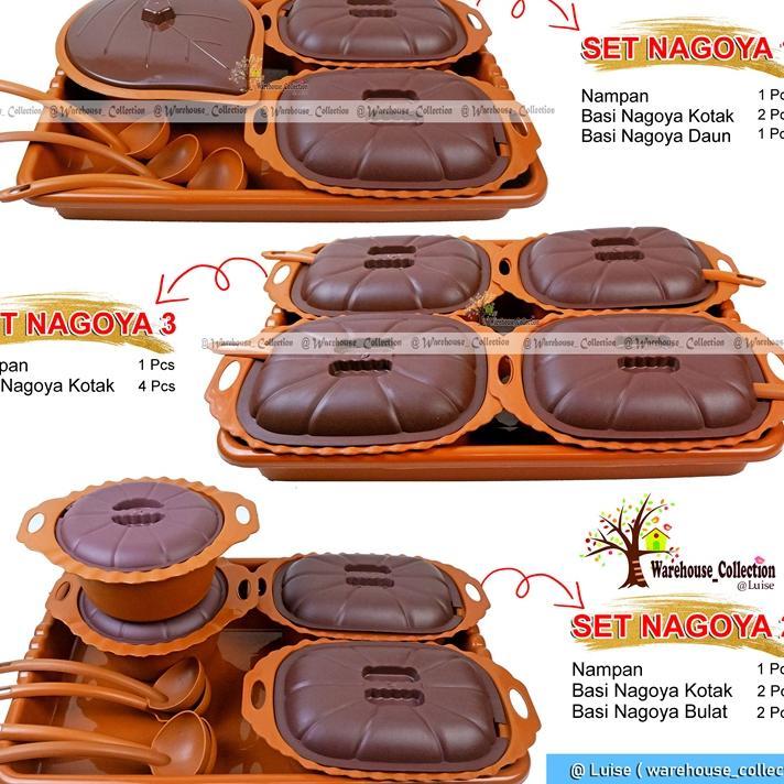 NAMPAN + BASI NAGOYA TUTUP+ SENDOK/NAMPAN COKLAT /BASI COKLAT/PAKET MURAH /SET PRASMANAN