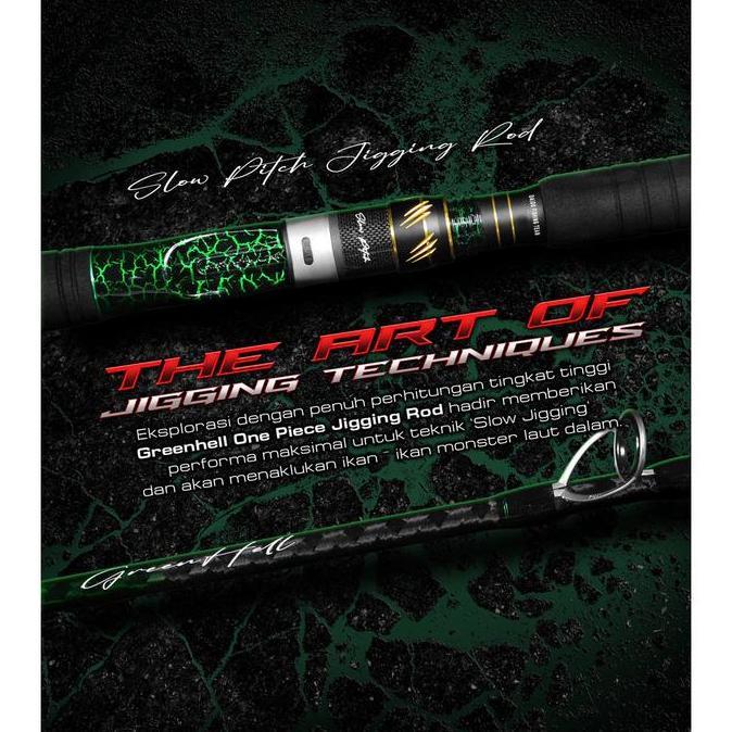 BEBAS ONGKIR - Joran Pancing DAIDO GREEN HELL One Piece BC 185cm Jigging (15kg - 25kg) OH Fuji - Tom