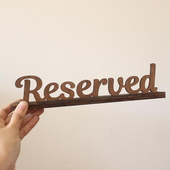 Sign Kayu Reserved / Table Sign Reserved
