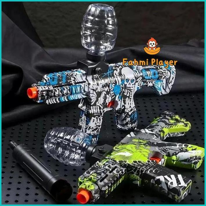 Mainan Anak Pistol Tembakan Peluru Jelly / Blaster Elektrik Gun Ak47 / Tembakan Outdoor Water Gel Bl