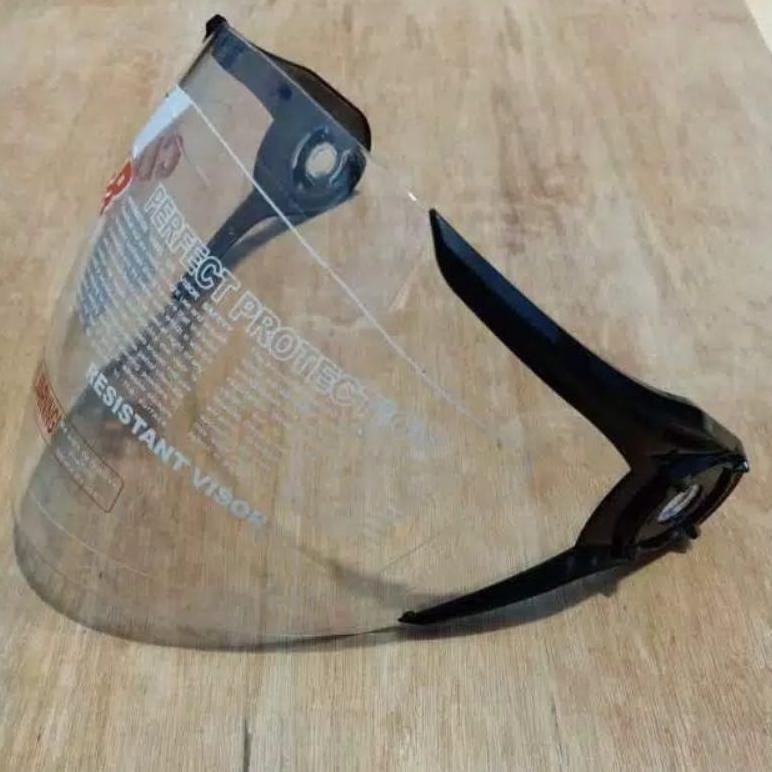 Kaca Visor Helm NHK Gladiator Half Face Clear Bening Smoke Hitam Silver Rainbow Pelangi