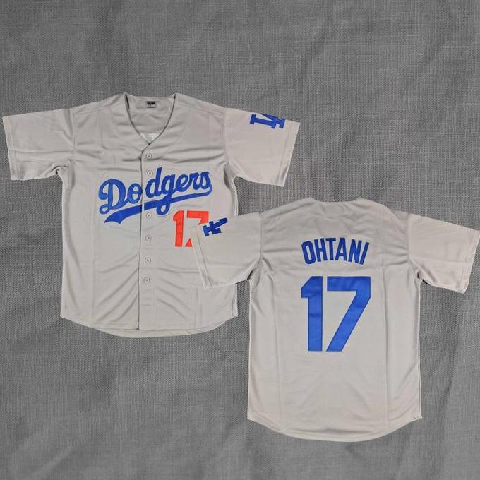 BORDIR Baju Jersey Baseball Shohei Ohtani Dodgers Abu Abu