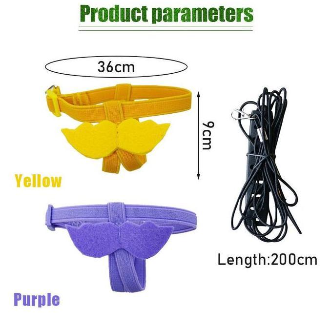 LEZA Harness Burung Parrot Dengan Tali 2 Meter Anti Escape Nyaman Aman Cocok Untuk Cockatiel Lovebir