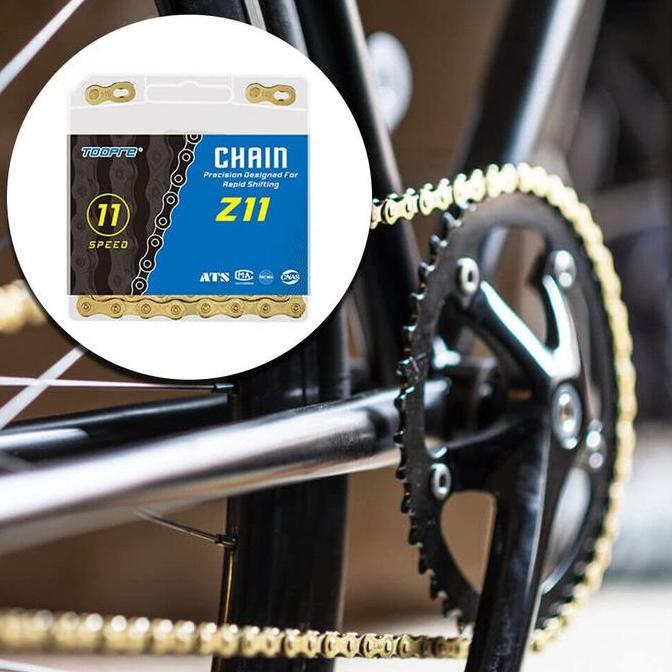 rantai sepeda gold TOOPRE bike chain 6 7 8 9 10 11 12 speed 8sp 9sp 10sp 11sp 12sp kmc vg rockbros e