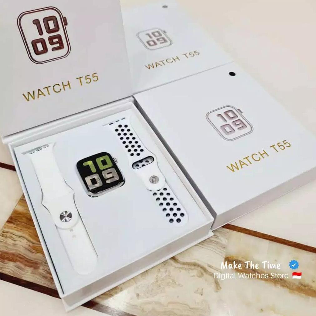 TERMURAH COD Smartwatch Bluetooth Call Layar Sentuh Jam Olahraga Type T-55 Jam tangan Pintar T55/T50