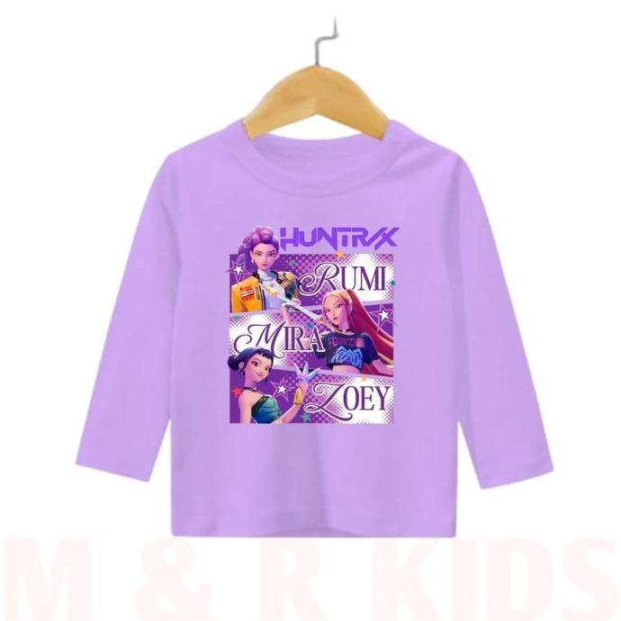 DF183 - kaos anak kpop demon hunters usia 2-12 tahun pakaian anak lengan panjang kd.404