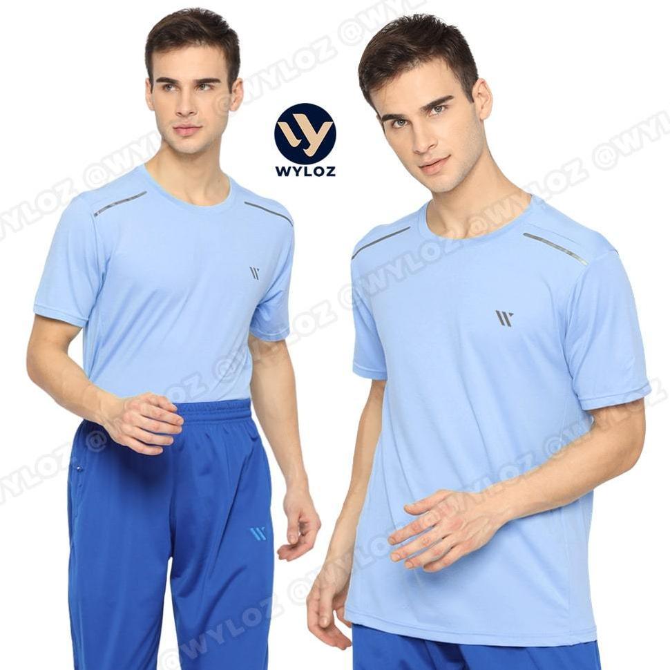 BEST SALE WYLOZ Baju Kaos Olahraga Training Lengan Pendek Pria Gym Fitness Jersey Lari Running Seped