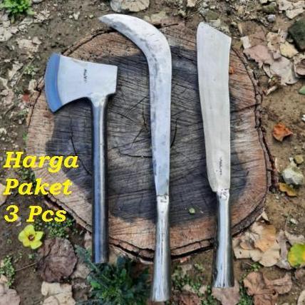 Golok Kapak Bendo 3 PCS - Alat Potong Pohon Kayu - Arit Bedog Semak