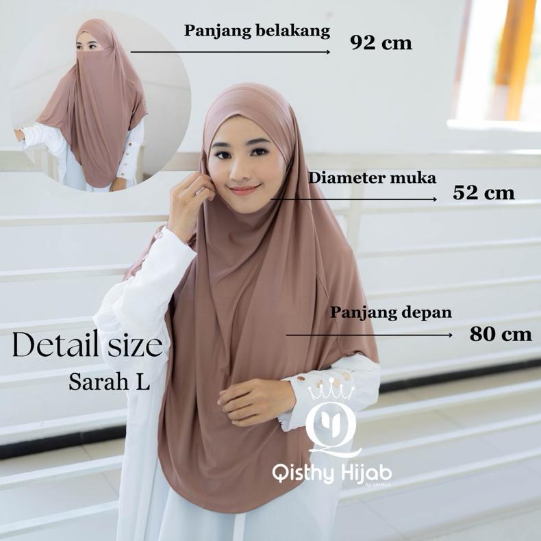 new deals qisthy hijab - sarah french khimar jersey l jumbo hijab niqob umroh qisthy hijab by sahala