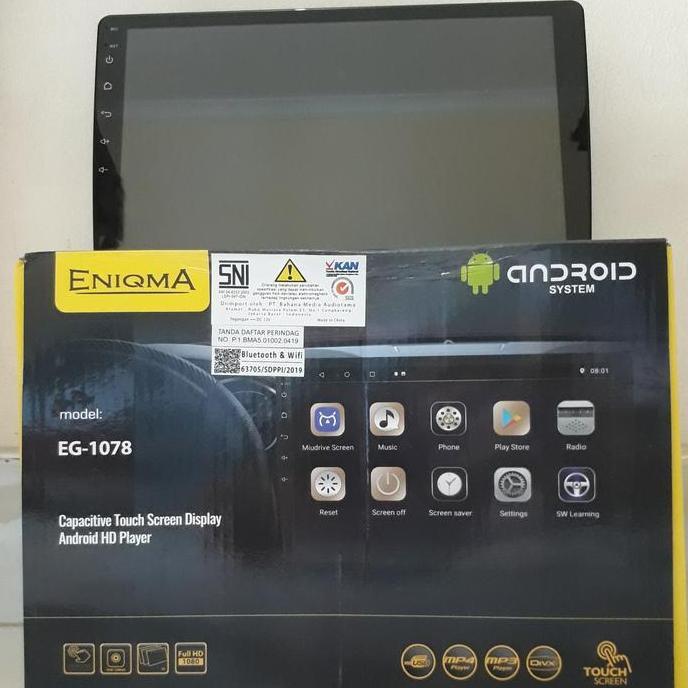 Head unit double din enigma eg-1078 android 10 inch ram 2 + 32 terlaris