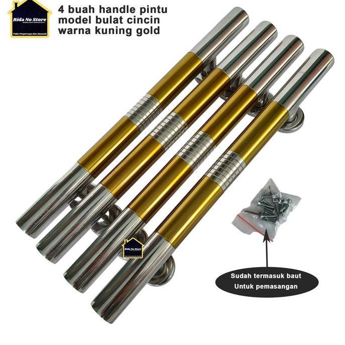 Paket 4 Handle Pegangan Pintu Rumah Minimalis 33 Cm  Gagang 2 Pintu Hendle Stainles Terlaris