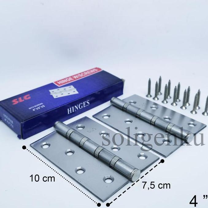Engsel Tebal Soligen 4" Stainless Engsel Jendela Pintu 4 Inch Terlaris